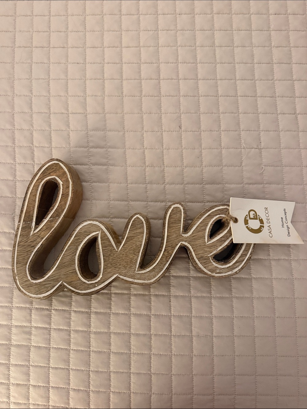 Casa Decor Handcrafted Wood “Love” Sign – Rustic Boho Farmhouse Decor